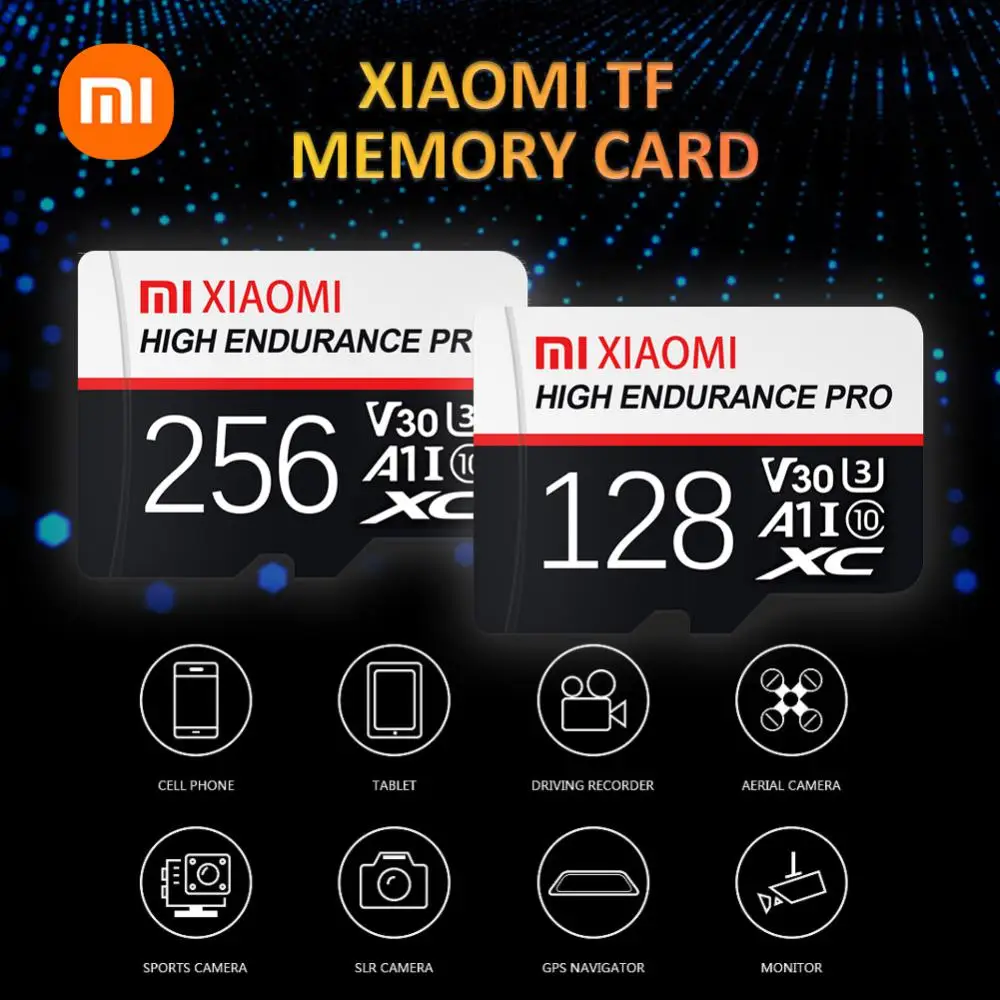 Xiaomi kartu memori Micro TF SD 2TB, kartu memori Micro SDCX 1TB TF SD kecepatan tinggi, kamera komputer ponsel Flash