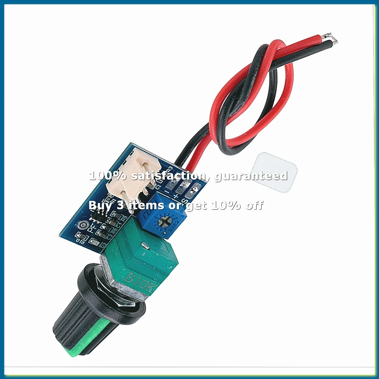 DC 12V Adjustable 0%-100% PWM Fan Speed Controller with Knob Switch 4 Wire Fan Speed Governor Noise Reduction-DT30