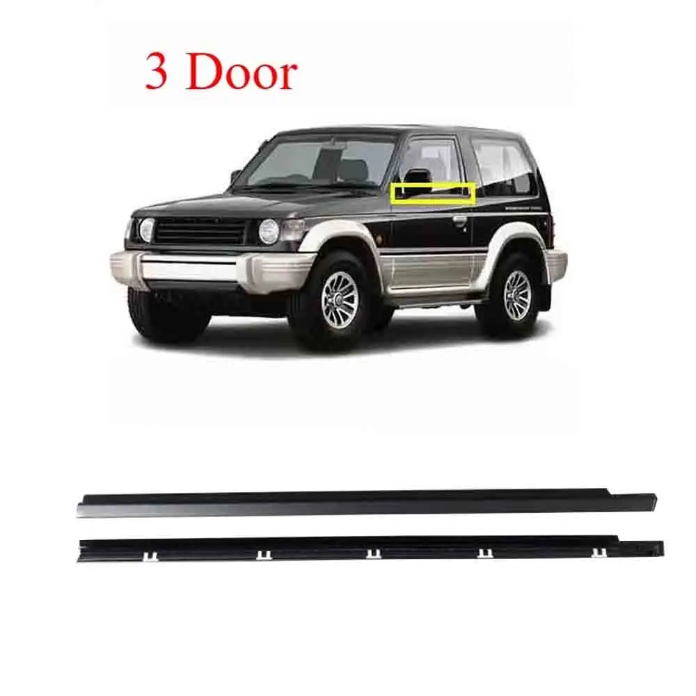 

2 Pieces Outside Window Glass Rubber for Pajero 2nd V20 MB669117 1989-1999 Sealing Rubber for Montero Glass Protect 3 Door