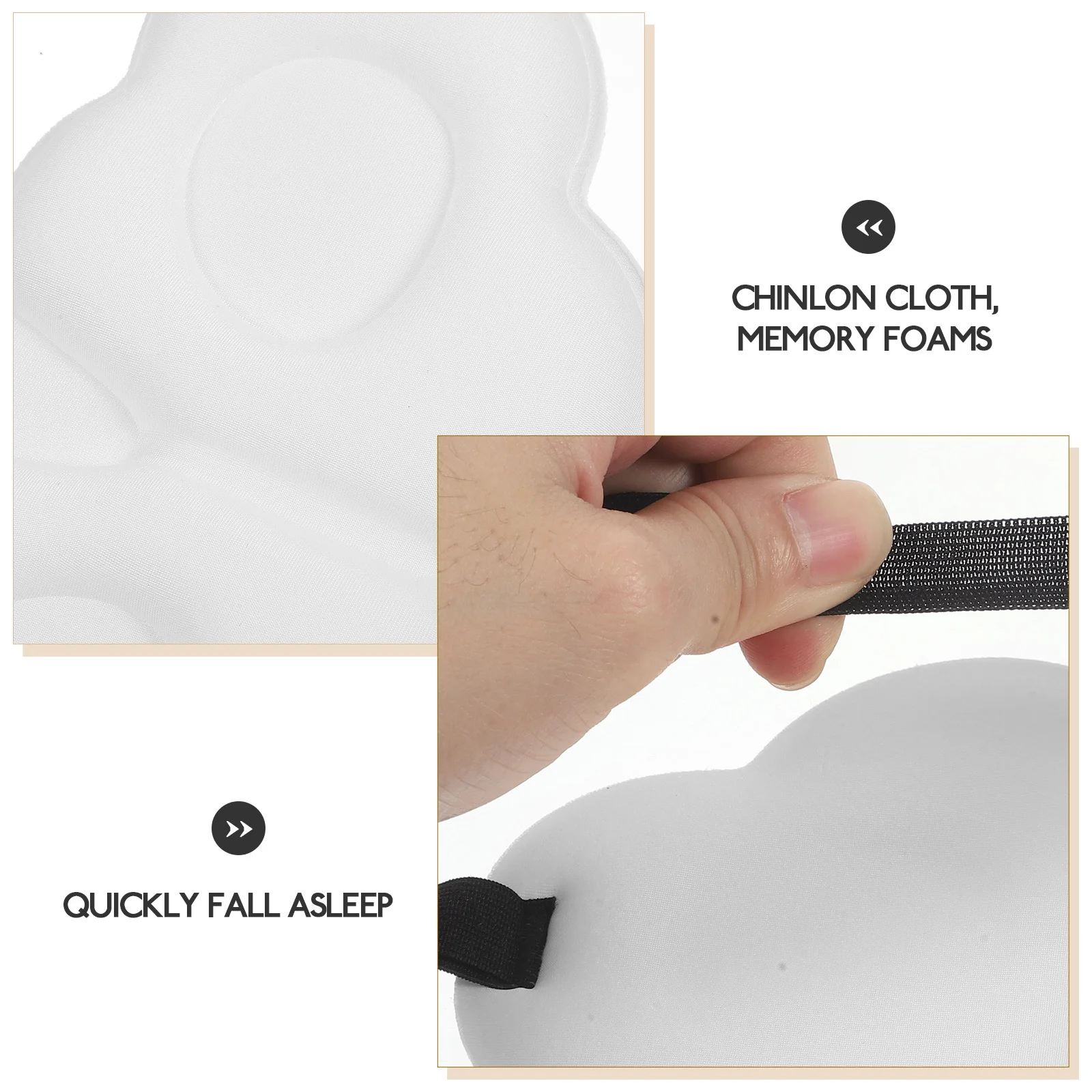 

Breathable Sleep Eye Mask Delicate Chinlon Cloth Memory Foam Block Light for Office Students Relax Traveling Sleeping Mask