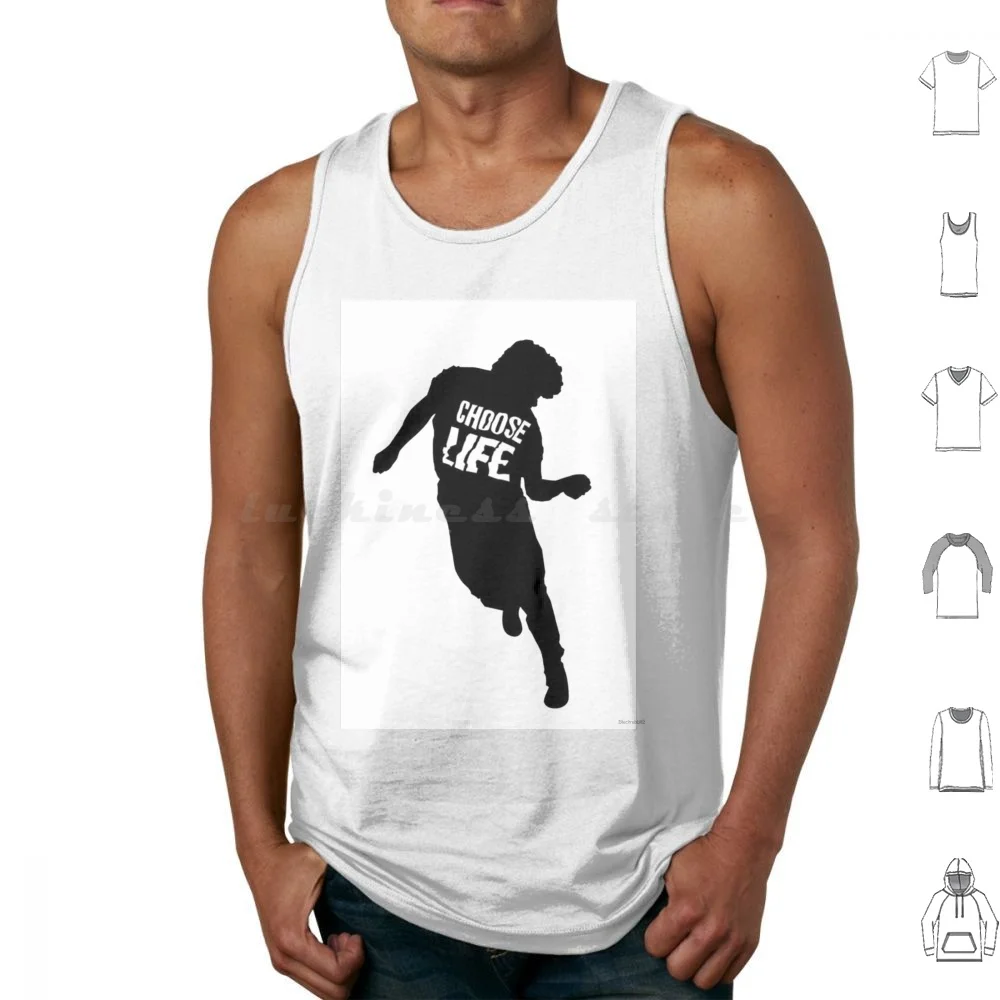 George Michael Choose Life Tank Tops Print Cotton Choose Life George Michael Silhouette Dance Wham Logo Motif Top Tank