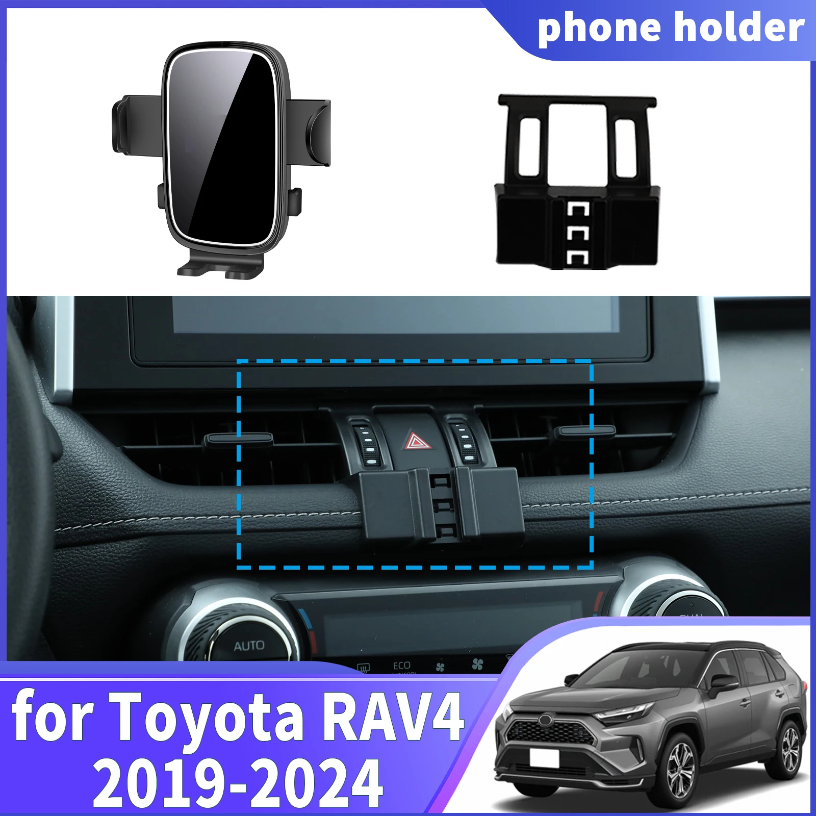 

fit for Toyota RAV4 2019 2020 2021 2022 2023 2024 RAV 4 XA50 Hybrid Navigation Phone Holder Mount Customized Car accessoires