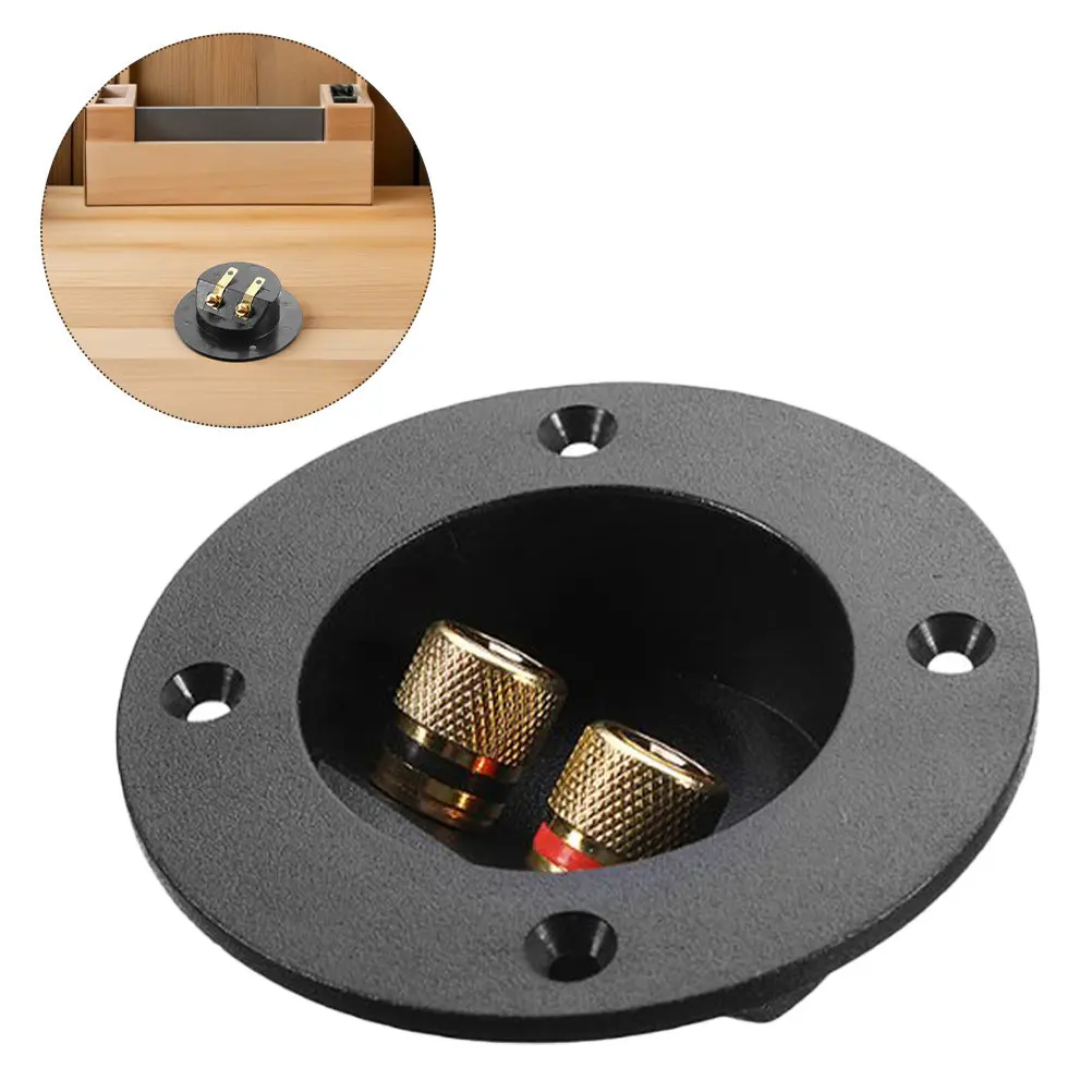 8Pcs Speaker Terminal Plate Copper Binding Post Loss DIY Audio Speaker Box Terminal Cup for Home