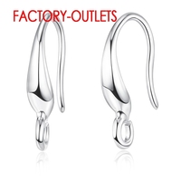 Hot Sale 10PCS Lot Fashion Jewelry Components 925 Sterling Silver Earrings Accessories For Women Earring Hooks Fitting