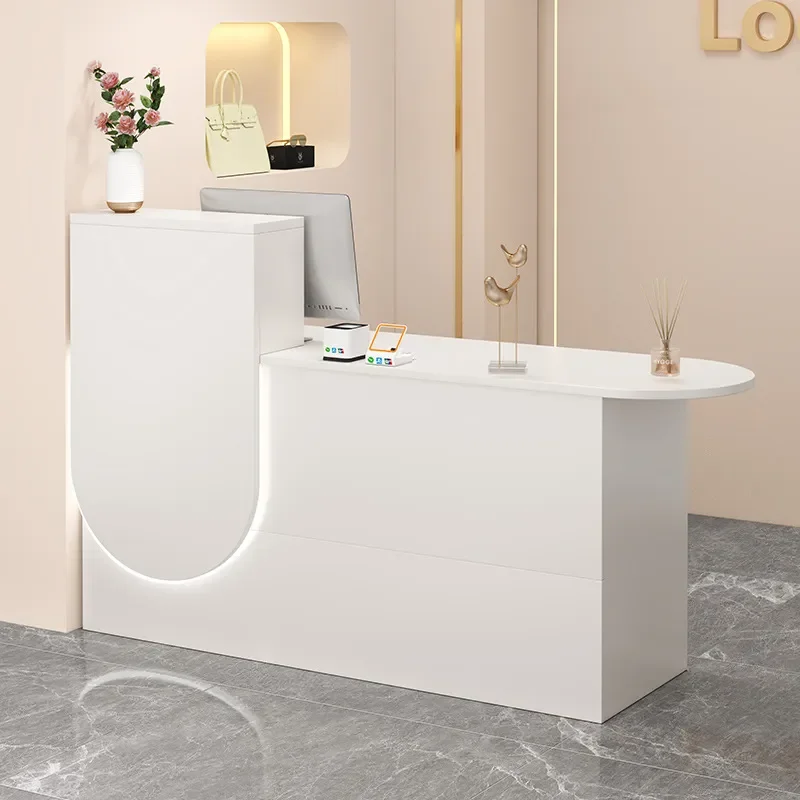 for Checkout Page Bar Company Reception Desk Supermarket Barber Clothing Store Small Bar Simple Modern