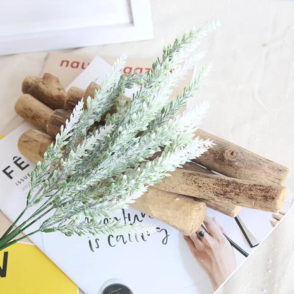 

3 pcs Simulated Artificial Lavender Flower Bundle White For Wedding Bouquet Home Office Decoration Party Basket Vase Simulation
