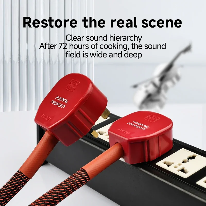 TODN الراقية سلسلة XLO المملكة المتحدة القياسية PL1500 Hifi كابل الطاقة 6N OFC موصل مطلي بالفضة مع مرشح مكبر الصوت التلفزيون