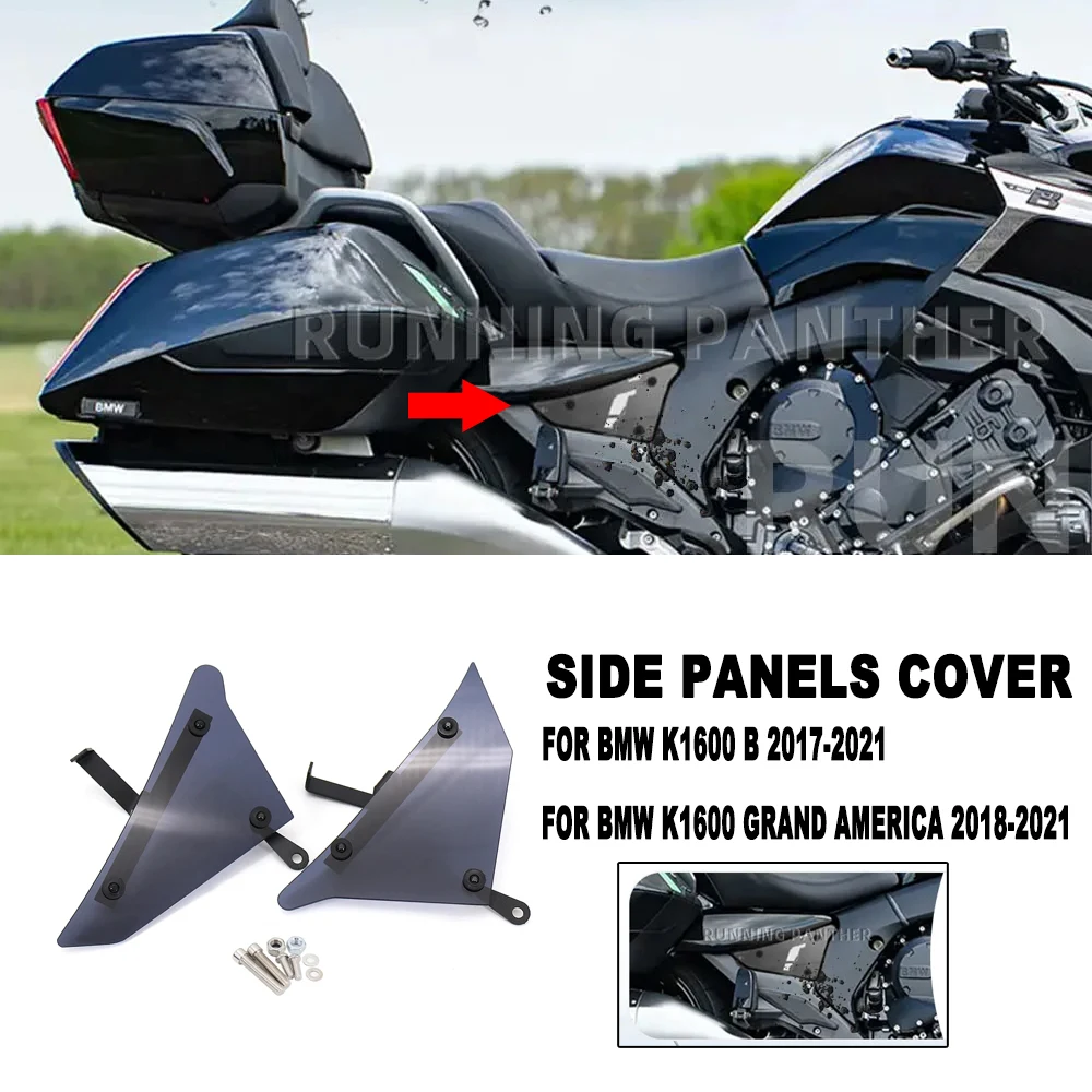 

NEW Motorcycle Side Panels Fill Fairing Cowl Cover Tank Plates Trim For BMW K1600B K1600GA K1600 Grand America / B K 1600 B GA