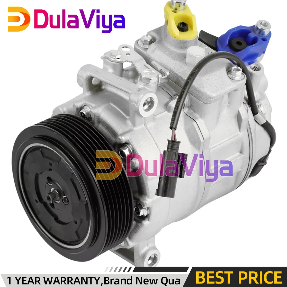 AC Compressor with 7-Groove Pulley For BMW E60 F10 535i 535i xDrive 535xi L6 3.0L 64529195721 64529174804 64526980085 CO11253C