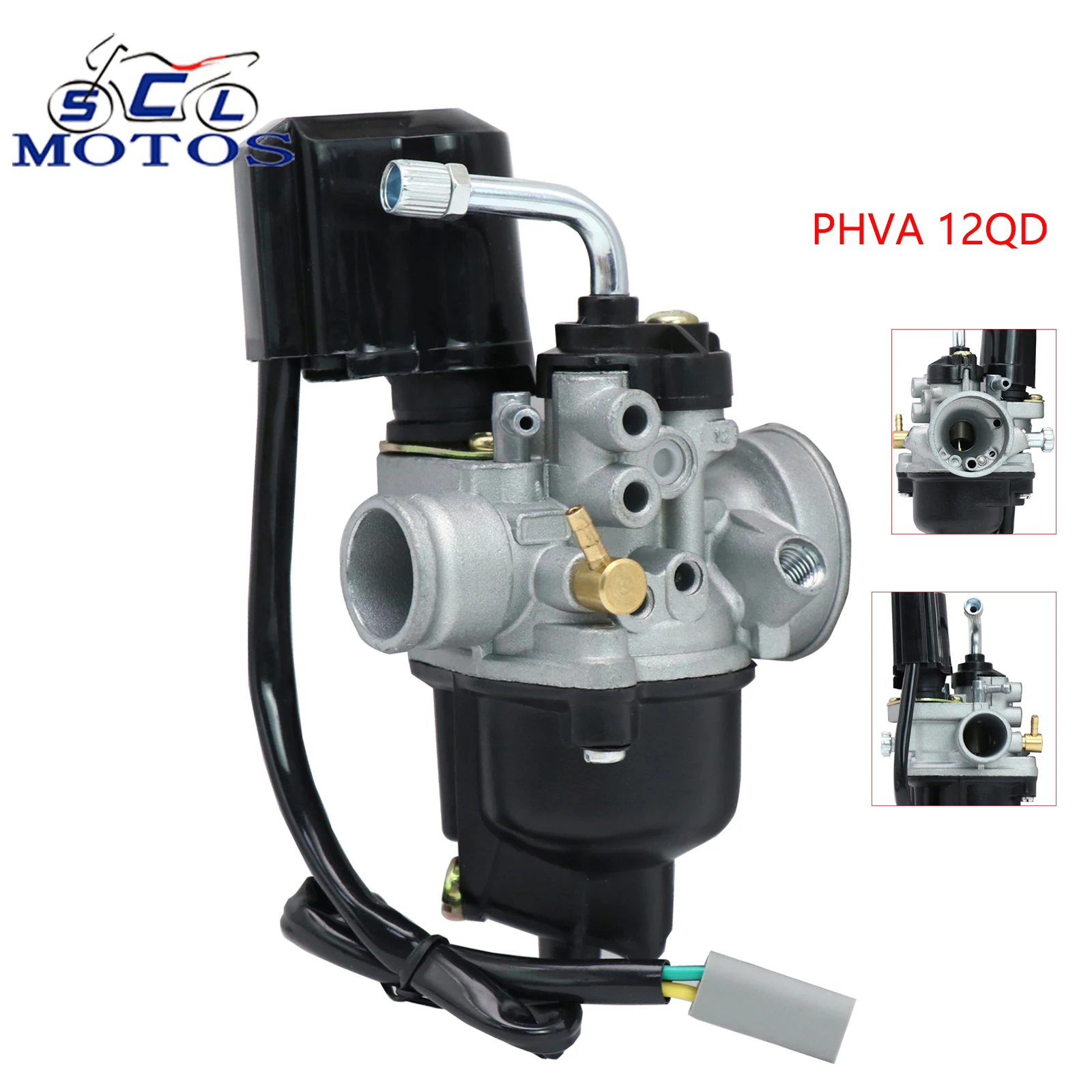 Sclmotos Carburetor Dellorto PHVA 12QD Carburettor With E-Choke For Piaggio Zip Base SSL 25 50 Fly 50 Vespa LX 50 Scooter