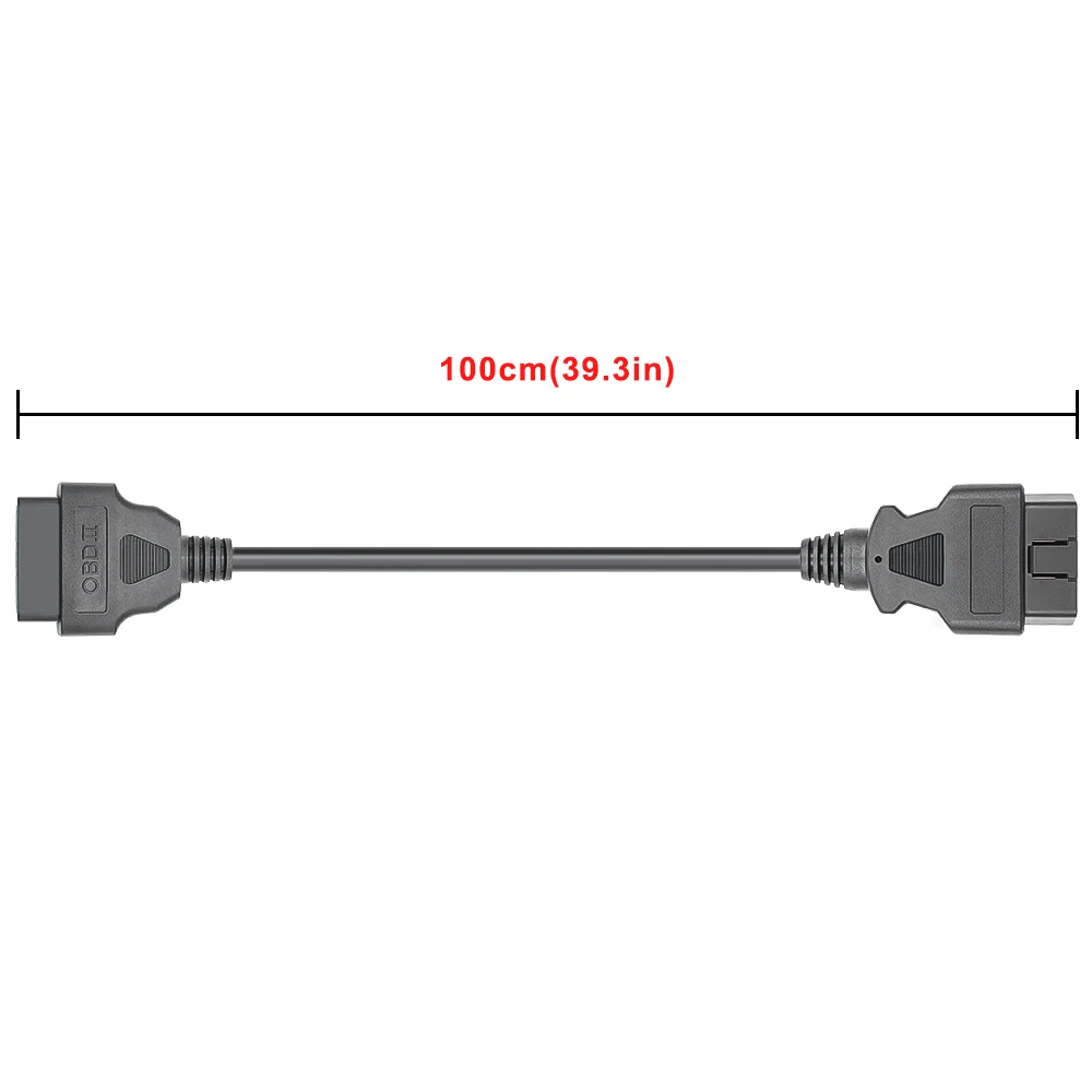 Obd2 16Pin ذكر إلى أنثى تمديد كابل لجميع الماسحات الضوئية رمز obdii obd 2 تمديد كابل 16 دبوس العمل ELM327 KONNWEI Vgate #5
