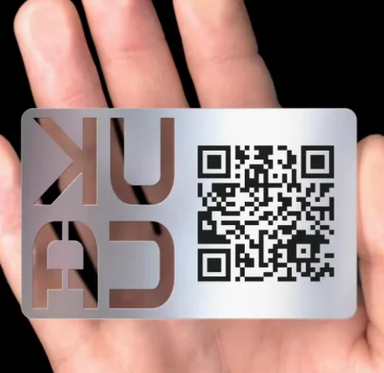Customized high-quality mirror gold, silver, black rose gold metal business card printing, carving, stainless steel VIP card