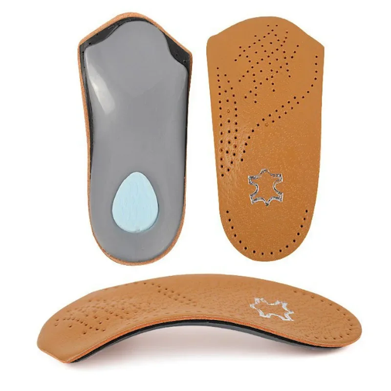 Orthopedic Half Insole Arch Support Shoes Insoles for Feet Plantar Fasciitis Shoe Pads Quality Cowhide Comfort Inserts Cushion