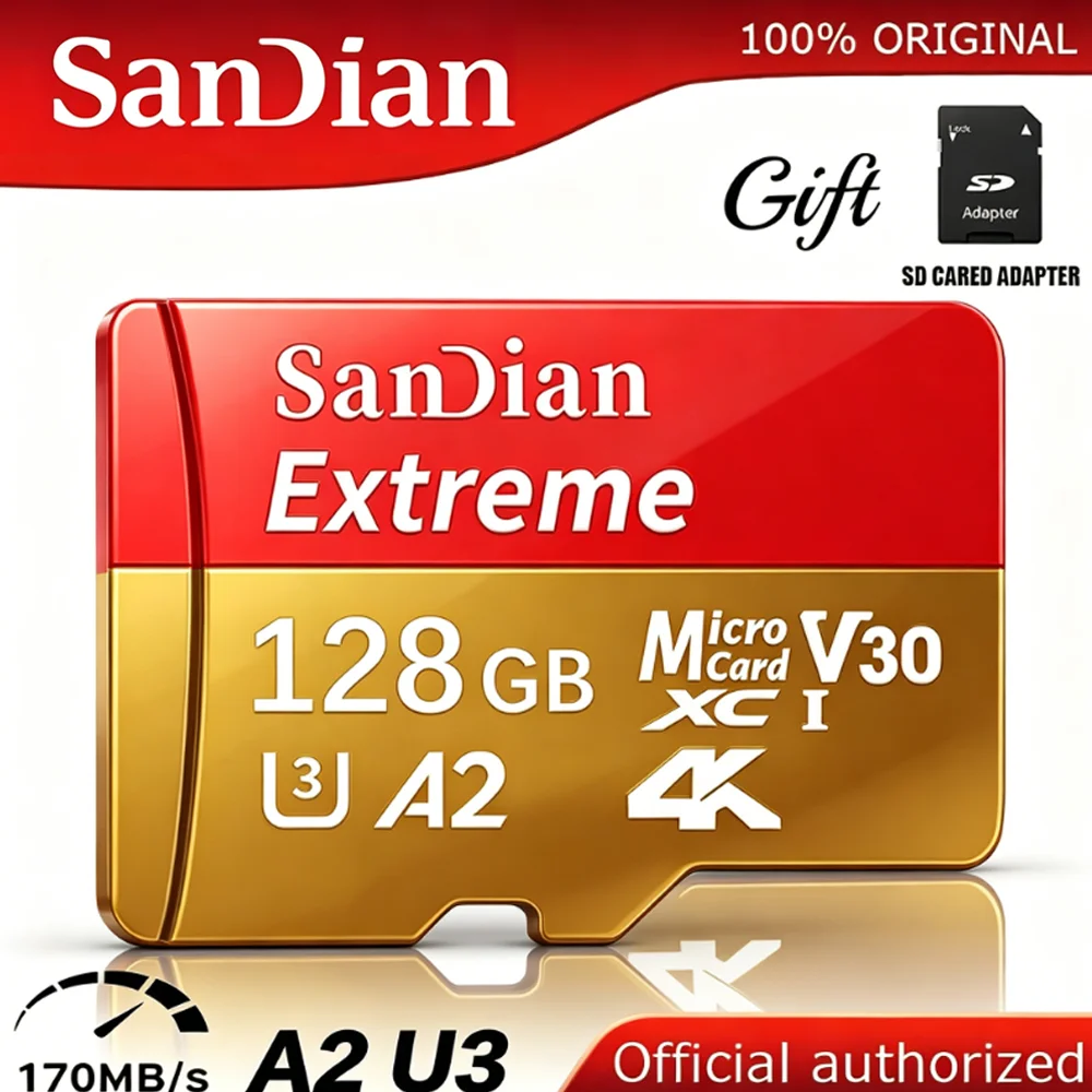 Micro TF SD High Speed Memory Card  32GB 64GB 128GB 256GB 512GB U3 V30 A2 for GoPro Action Cam Gaming Tablet