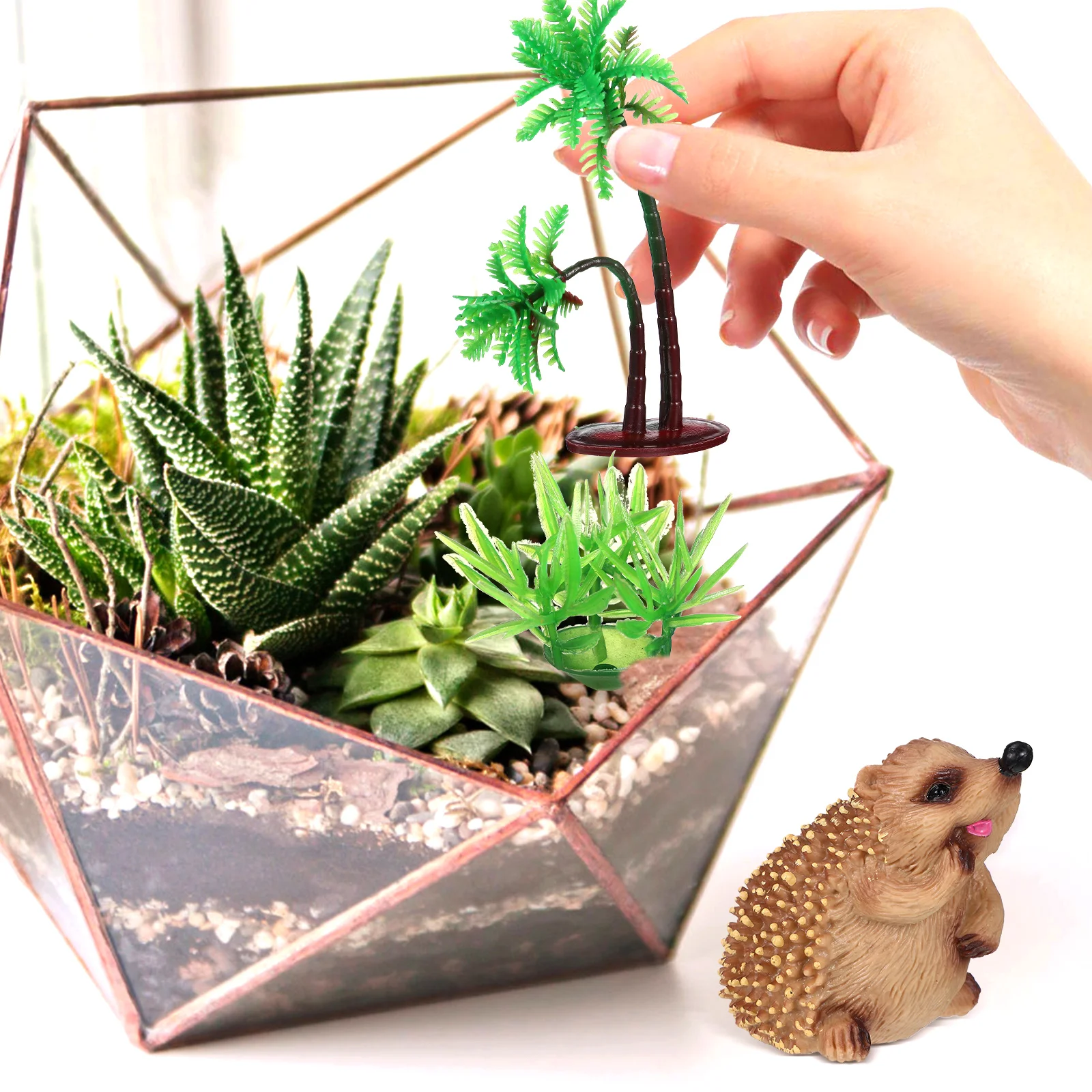 

9 Pcs Resin Hedgehog Plant naments for Garden Decorations Outdoor Statues Miniature L scapes Green Pond Accessories Premium