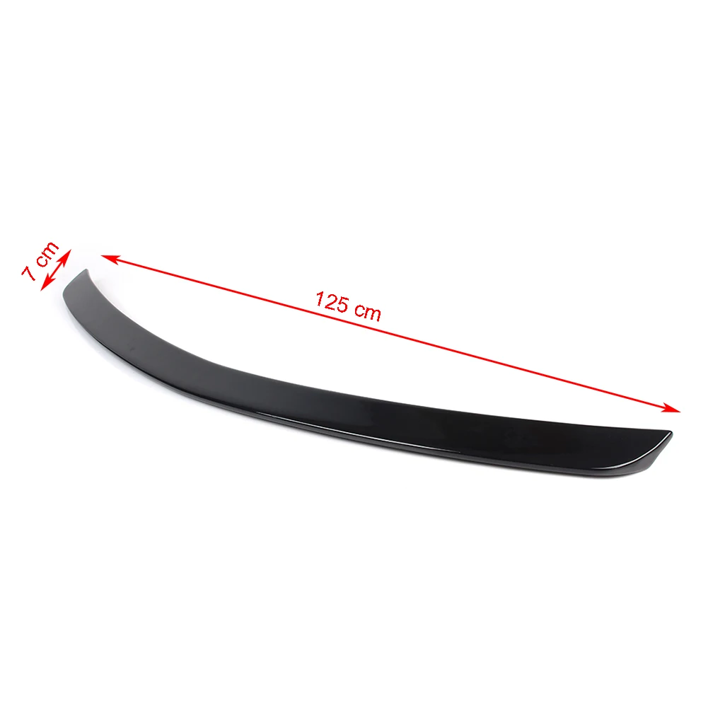 Car Tail Trunk Wing Spoiler Lip Splitter Trim Glossy Black ABS For Mercedes Benz W212 E-Class 2009 2010 2011 2012 2013 2014