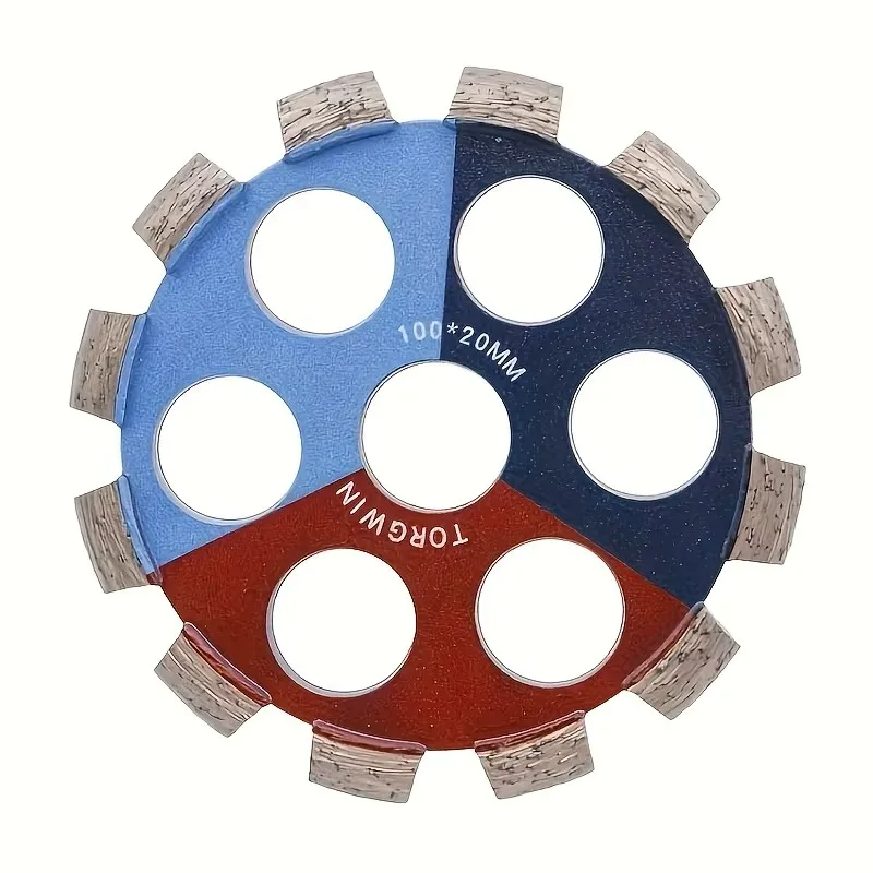 100*20mm Torgwin UV Diamond Saw Blade V-Shaped U-Shaped Turbo Rim Reinforced Center for Angle Grinder Cutting Porcelain Tile