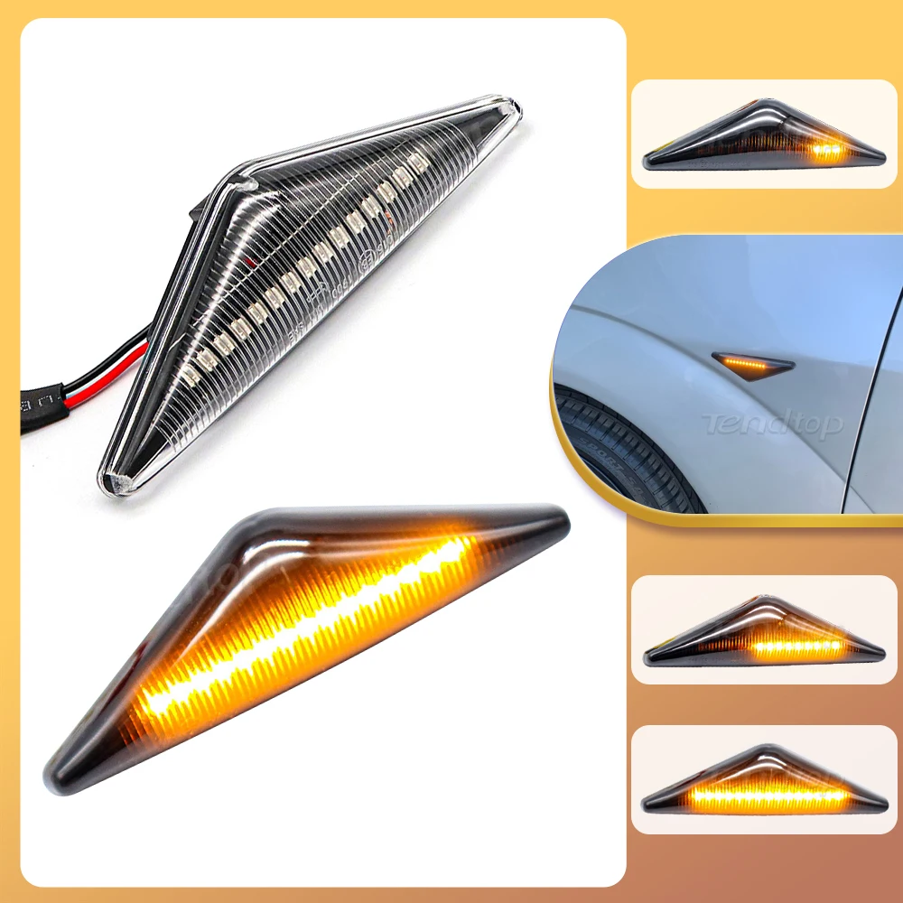 Dla Ford MONDEO 3 MK3 FOCUS 1 MK1 LED dynamiczny znacznik boczny włącz światła sygnalizacyjne wskaźnik migający lampa płynąca światło boczne Repeater