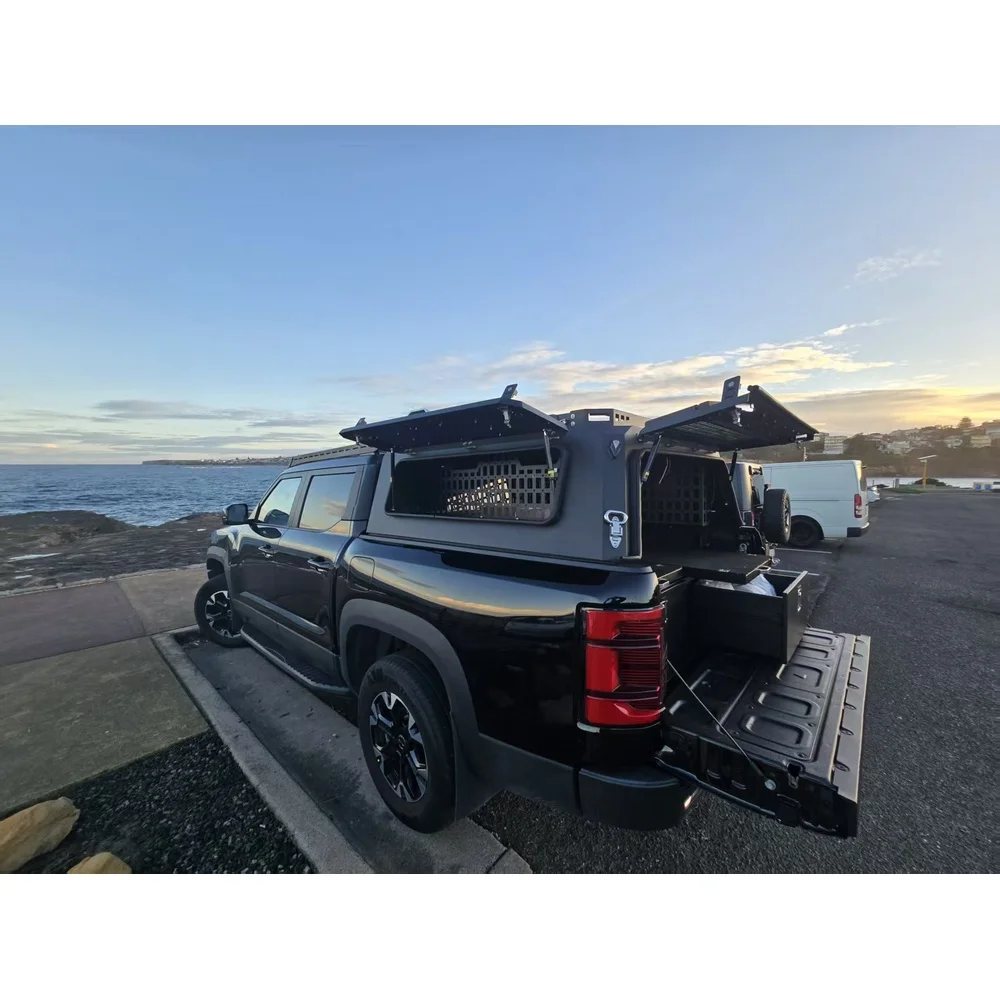 Dream Car PHEV Truck Accessories For BYD Shark 6 Modular Pickup Canopy Lightweight Aluminum Hardtop With Integrated Brake Light