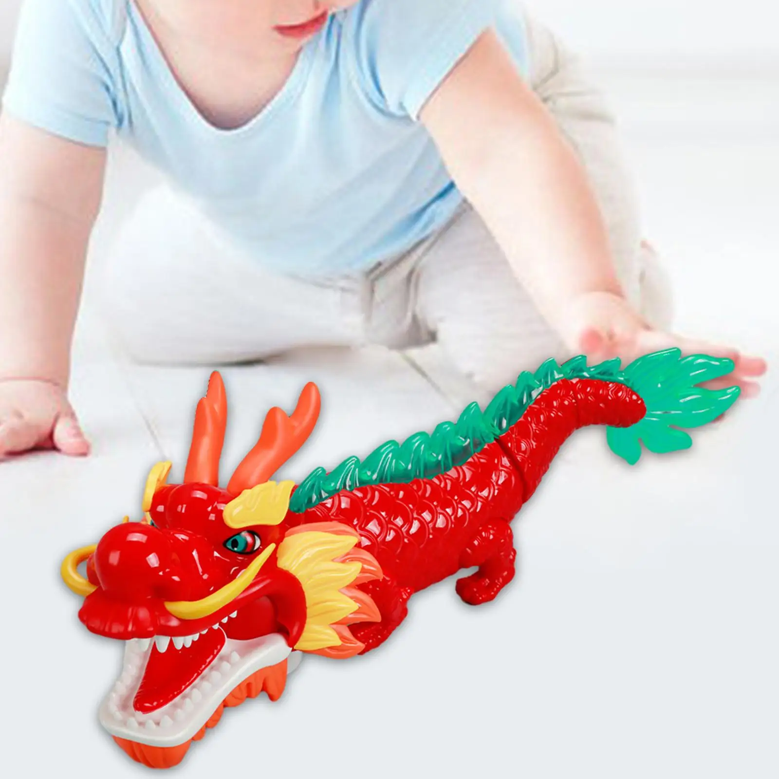 Electric Chinese Dragon Toy with Lights Music Walking Dancing for Children Age 2 Years Up