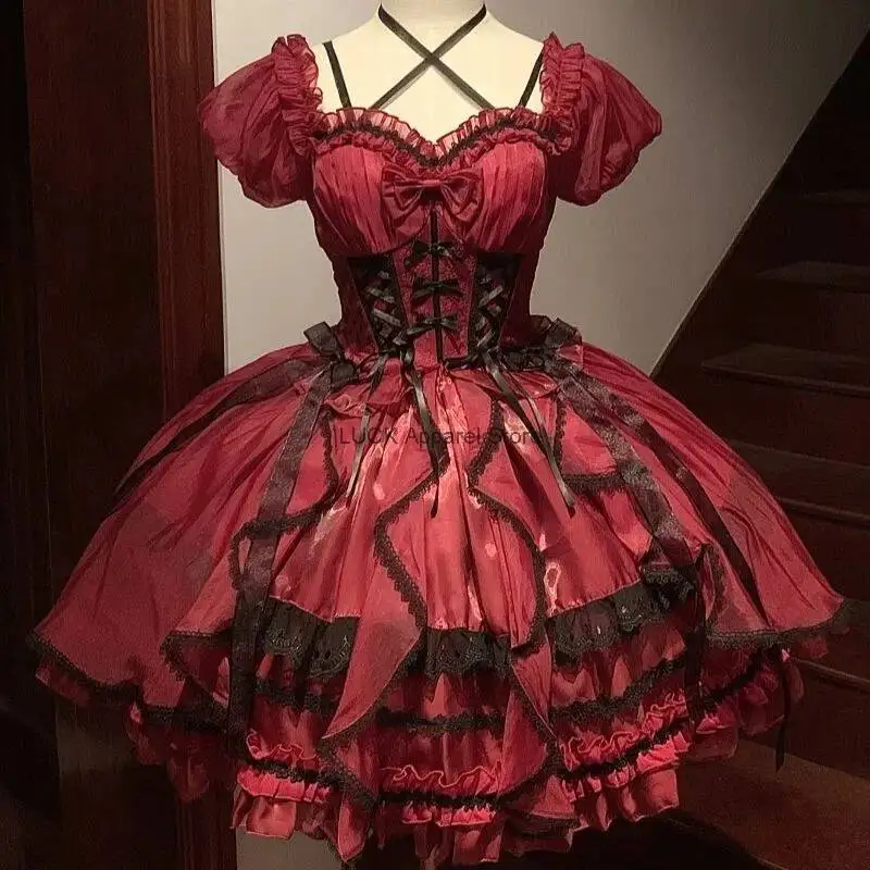 فستان الأميرة كوس لوليتا كات زجاج فانتاسي لاند [حجز كامل] فستان الأميرة Amway 28 أكمام يد على شكل زهرة رأس أغنية