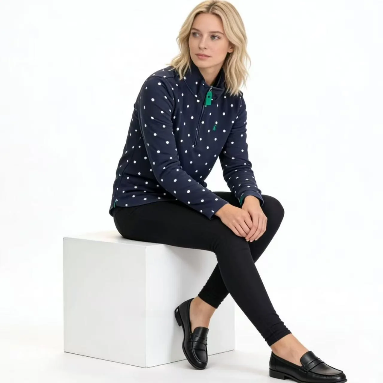 

Повседневная толстовка с внутренней стороны Fce в горошек и длинным светом, женская молния с воротником-стойкой, удобная одежда для отдыха