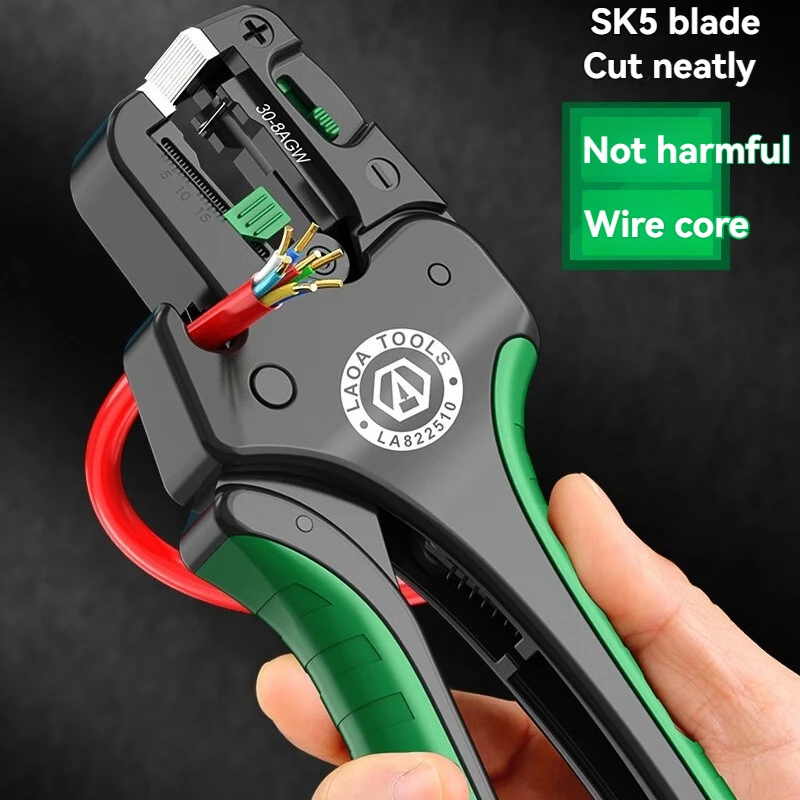 

LA822510 Automatic Wire Stripper Pliers Multifunctional Electrician Cable Stripping Plier No Damage Wire Core
