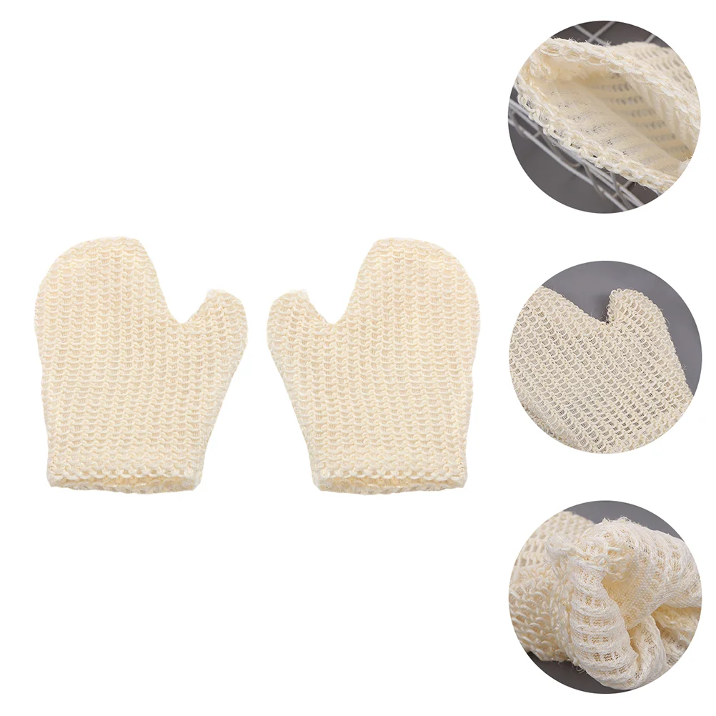 

2 Pcs Body Sisal Bath Gloves Miss Shower Scrub Gloves Exfoliating Shower Exfoliating Gloves For Body Brush Washing Scrubbers