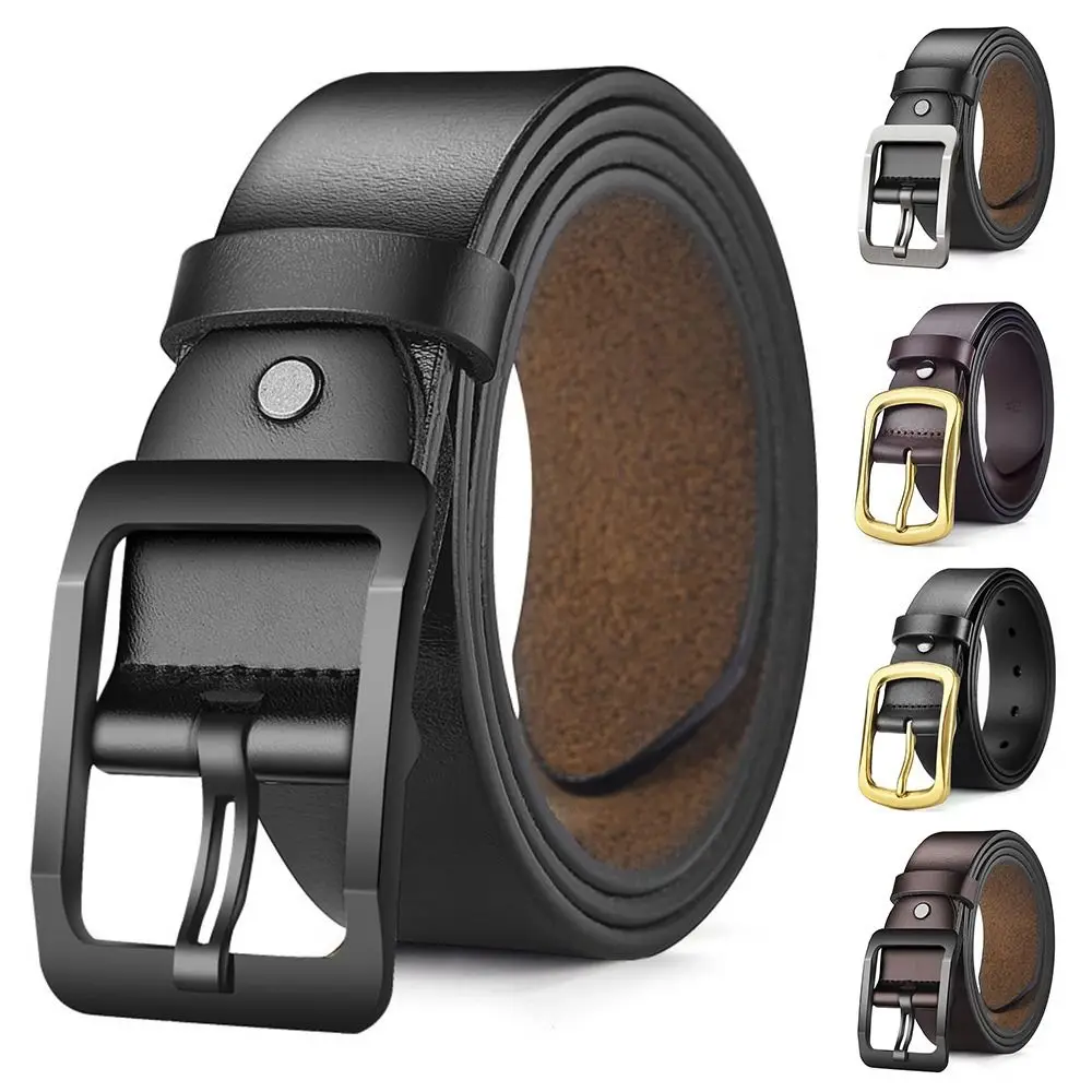 

Fashion Luxury Design Leather Belt Casual Versatile Pin Buckle Waistband Trouser Dress Belts