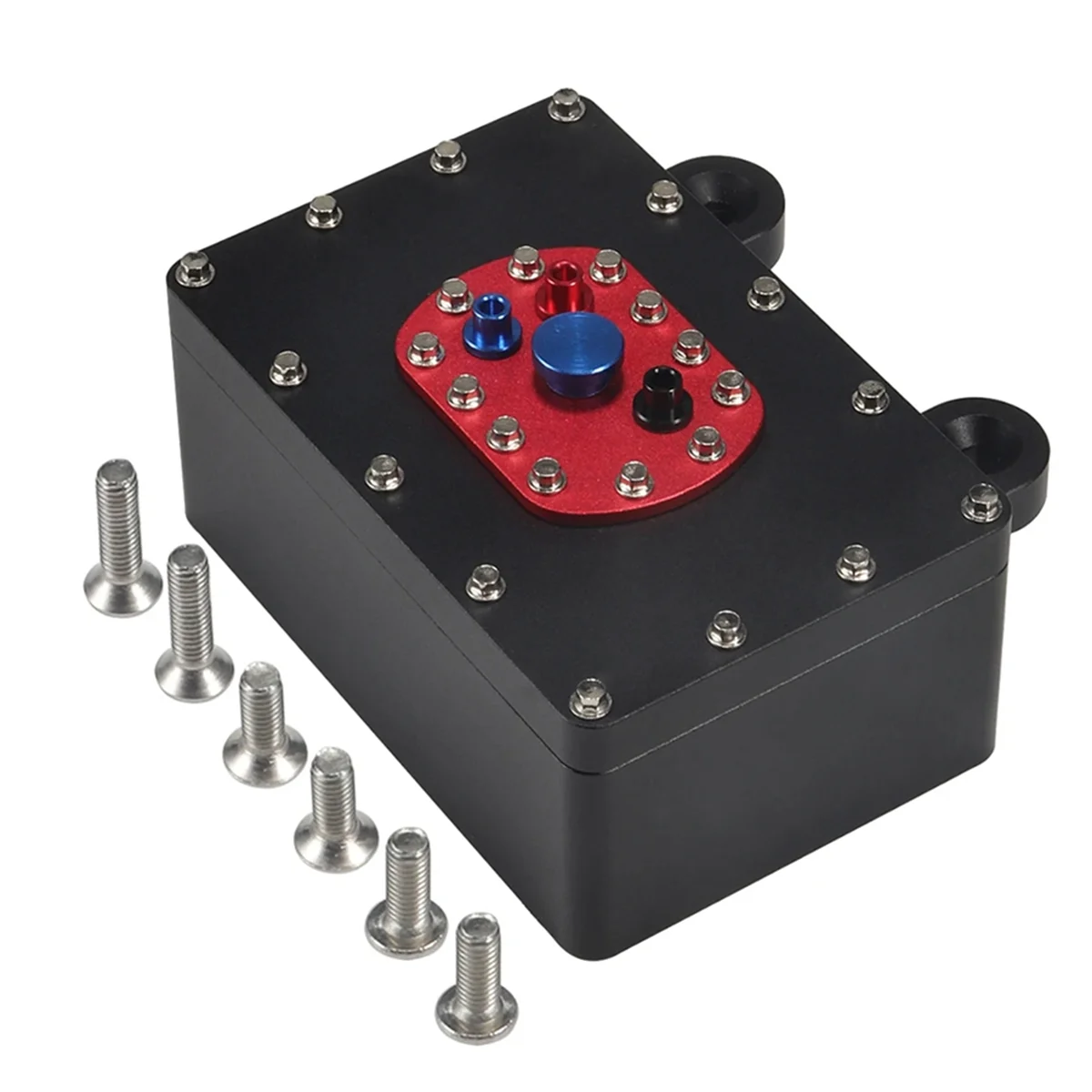 ABZW – boîte récepteur de voiture d'escalade en métal, réservoir de carburant pour 1/10 RC SCX10 D90 Capra RR10 VS4-10 Phoenix TRX4 TRX6 TF2 D90 CC01 noir