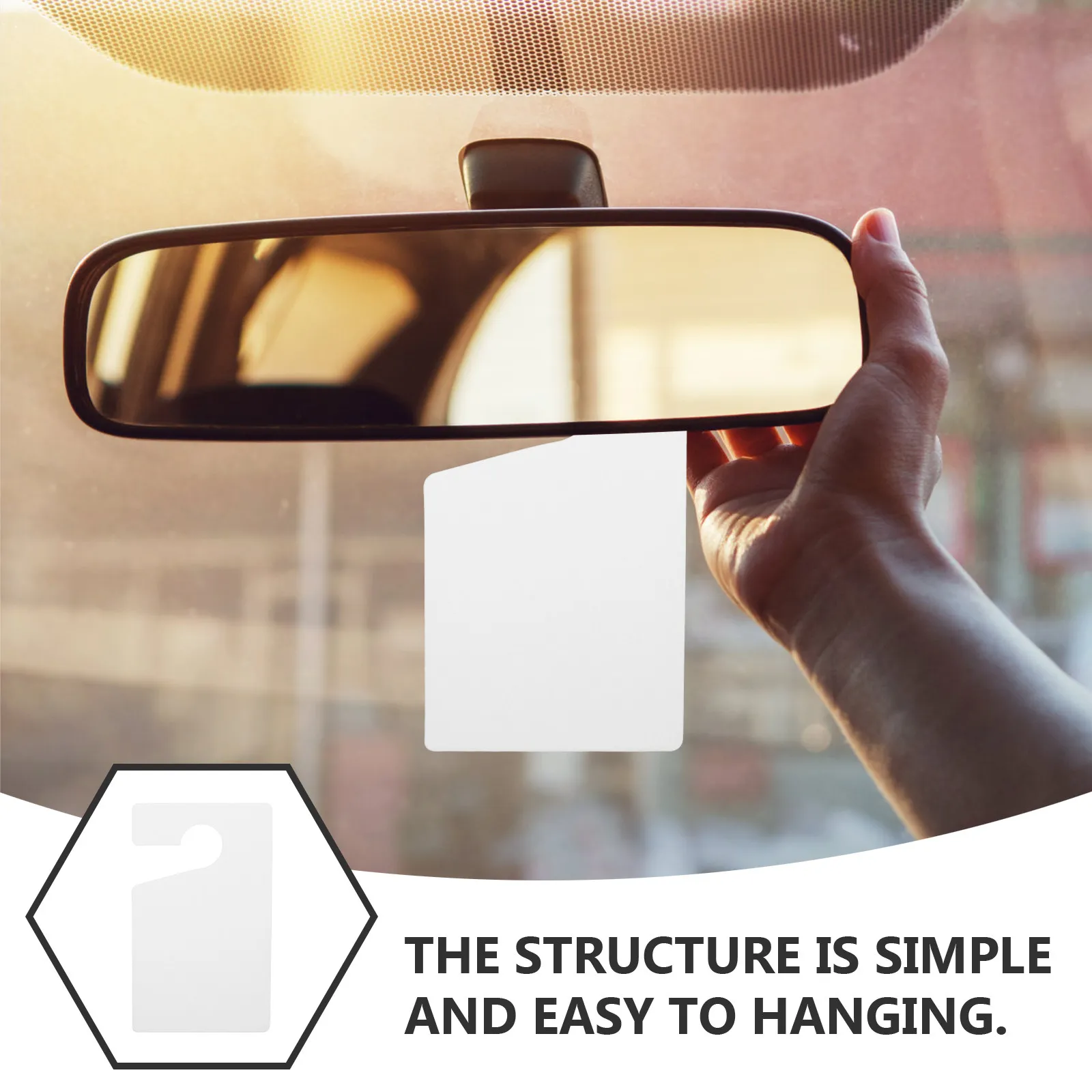 10Pcs Multi-Use Blank Parking Hang Tags Waterproof Weather-Resistant DIY Parking Pass Holder for Cars Boats Garage Doors