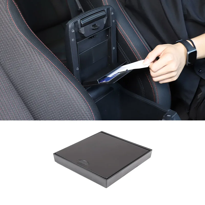 

For Subaru WXR 2022-2024 ABS Black Car Central Control Armrest Box Hidden Storage Box Privacy Storage Box Car Accessories