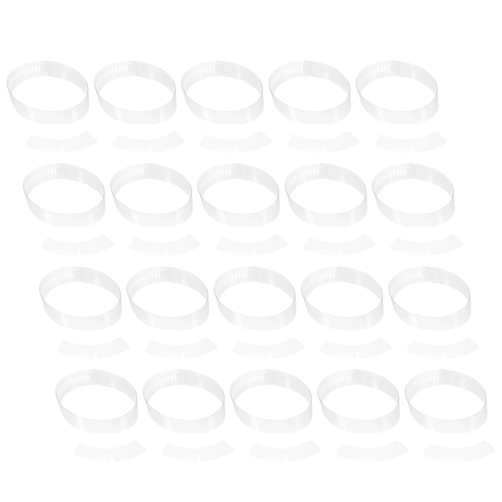 200 قطعة من شرائط الياقة البلاستيكية المميزة لتثبيت بلوزة القميص أدوات تثبيت شفافة متينة وقابلة للتعديل أنيقة تدوم طويلاً #3