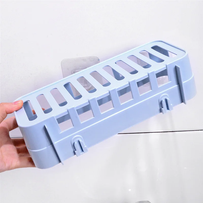 Multifunction Shelf Sponge Drain Rack Bathroom Storage Suction Holder Kitchen Organizer Sink Kitchen Accessories Bath Baskets