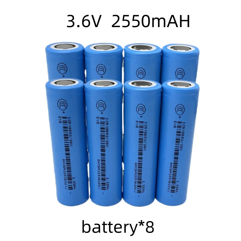 18650 3.7V 26v 2550mAh Lithium-ion ICR18650-26V Battery Suitable for Replacing Electronic Products Such as Toy Flashlights