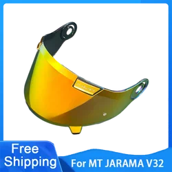 V32 Motorcycle Helmet Visor Lens For MT JARAMA V32 Replace Anti-UV Anti-Scratch Dustproof Wind Shield Motorcycle Accessories