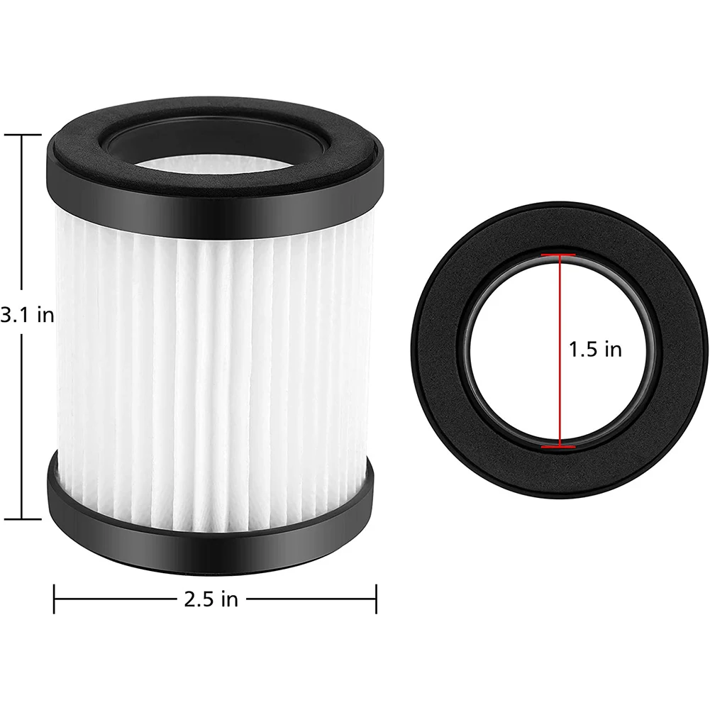 2 Pcs Filters For MOOSOO XL-618A Cordless Vacuum Cleaner Household Vacuum Cleaner Filter Replace Attachment