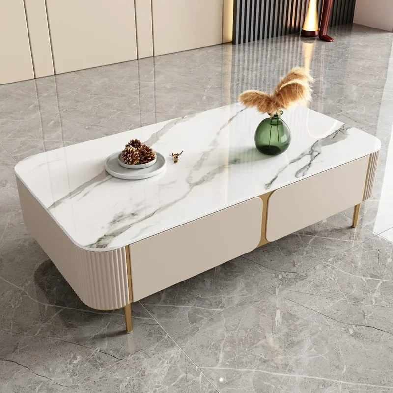 

Minimalist Luxury Modern Rock Slab Coffee Tables Livg Room Simple TV Cabet Side Tea table Korean Couchtisch Trendy Furniture