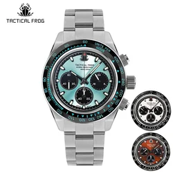 Tactical Frog VS75 Solar Chronograph Watch V2 41mm Quartz Movement Sapphire C3 Luminous 200M Waterproof Luxury Men's Watch