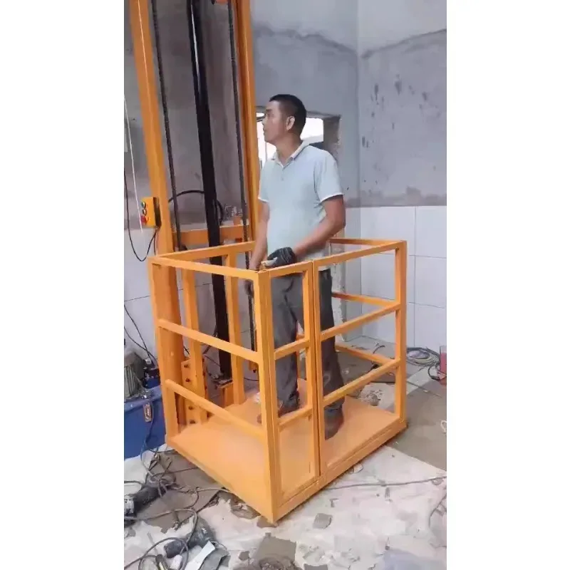 Hydraulic Cargo Elevator With Safety Protection System 500KG Capacity Automatic Control For Home Use