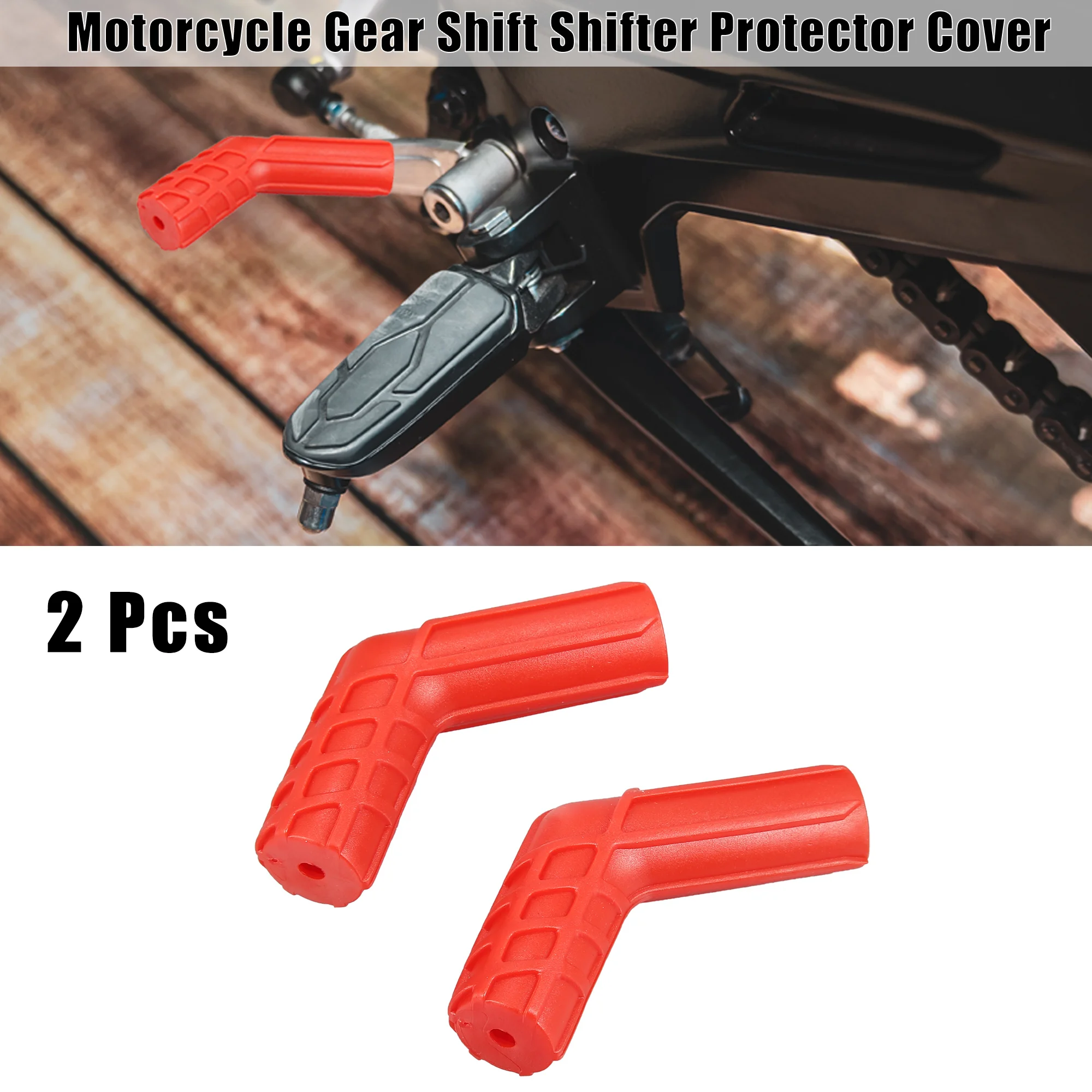 Motoforti 2 Pcs Universal Rubber Gear Shift Shifter Boot Protector Cover Rubber Pad Cylindrical Anti Slip for Motorcycle