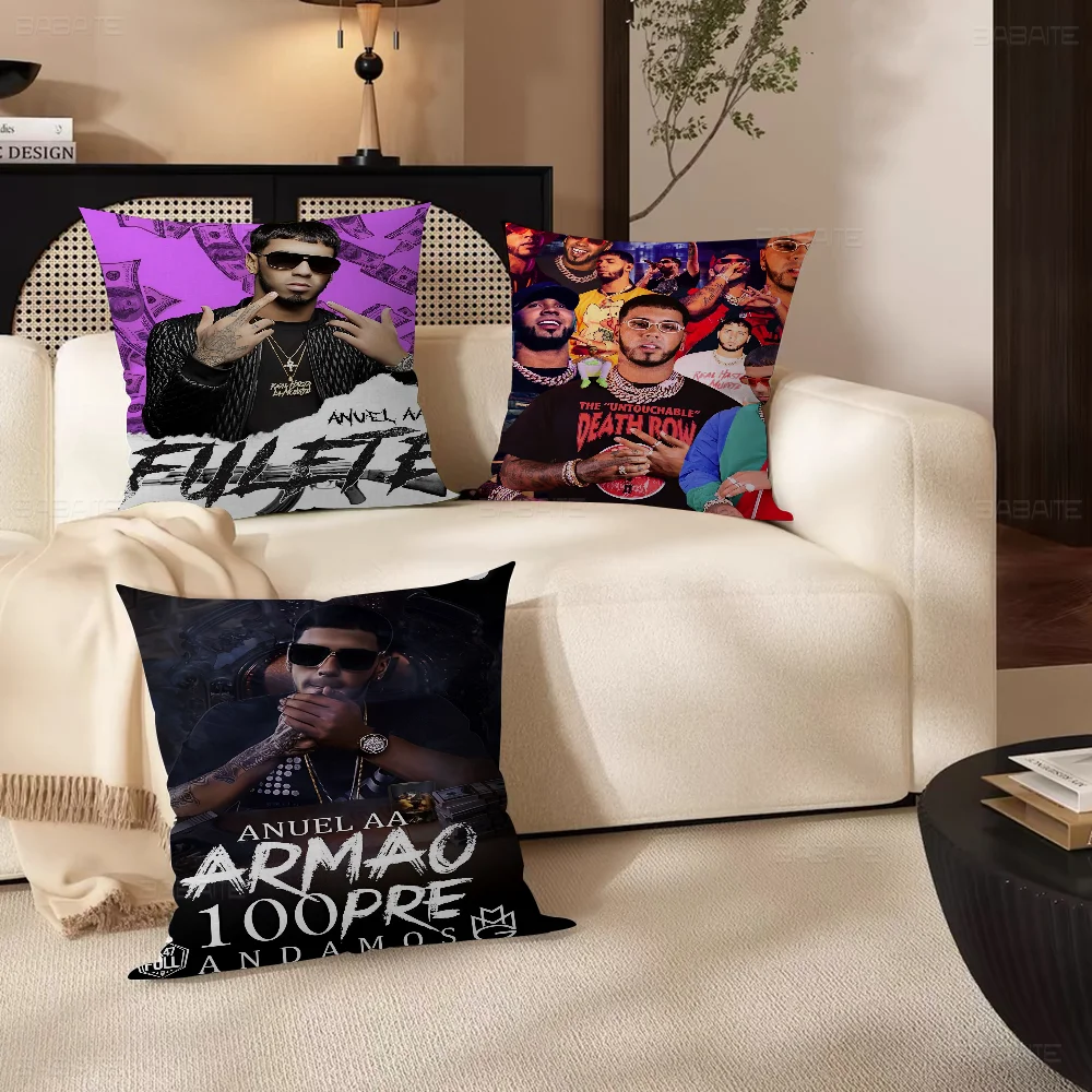 

Rapper Anuel AA Personalized Picture Text Home Decorative Pillows Household Gifts 45x45cm