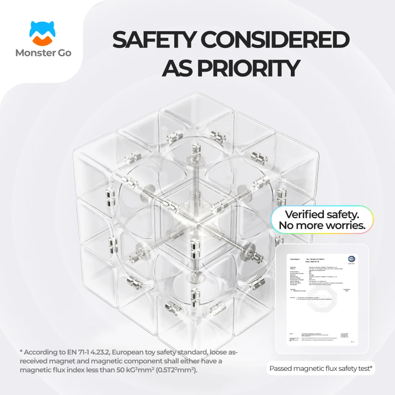 GAN Monster GO EDU 3x3 magnétique magique GAN MG3 3X3 M Cube de vitesse sans colle professionnel Fidget jouets Cubo Magico enfants cadeau