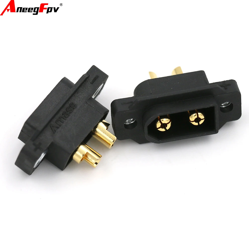 1/2/5/10 pièces AMASS noir XT90E-M connecteur de batterie mâle plaqué or pour avion RC Drone bricolage pièces de connexion