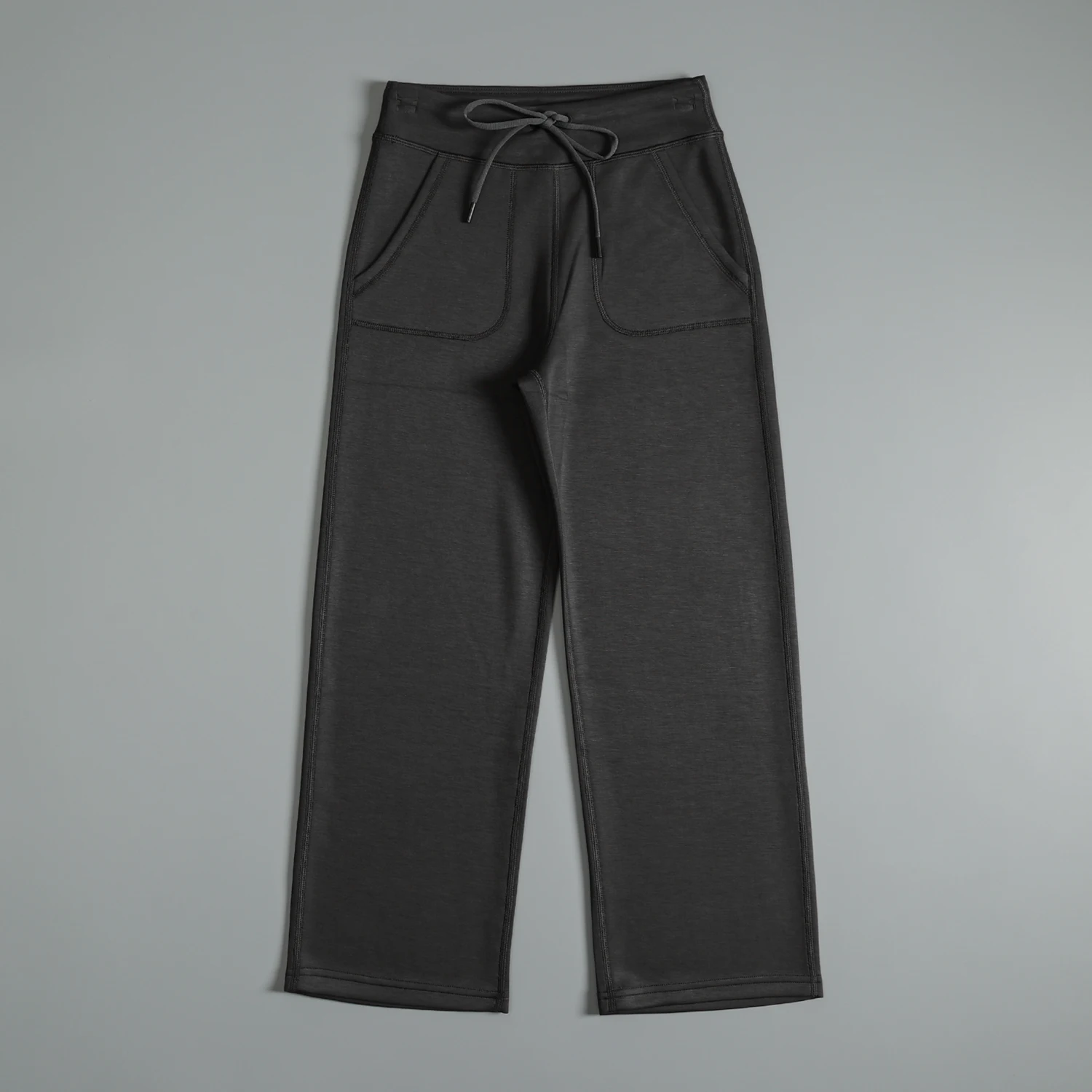 กางเกงกีฬาทรงตรงสำหรับผู้หญิงในฤดูใบไม้ร่วงและฤดูหนาว กางเกงออกกำลังกายทรงหลวมสบายๆ เอวสูง กระชับสัดส่วน เหมาะสำหรับโยคะและวิ่ง