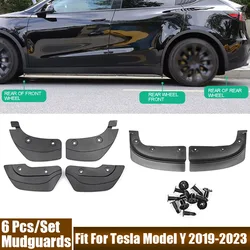 Misura per Tesla Model Y 2019 2020 2021 2022 2023 Auto anteriore, posteriore ruota parafango modifica accessori Auto 6 pz/set Kit parafanghi