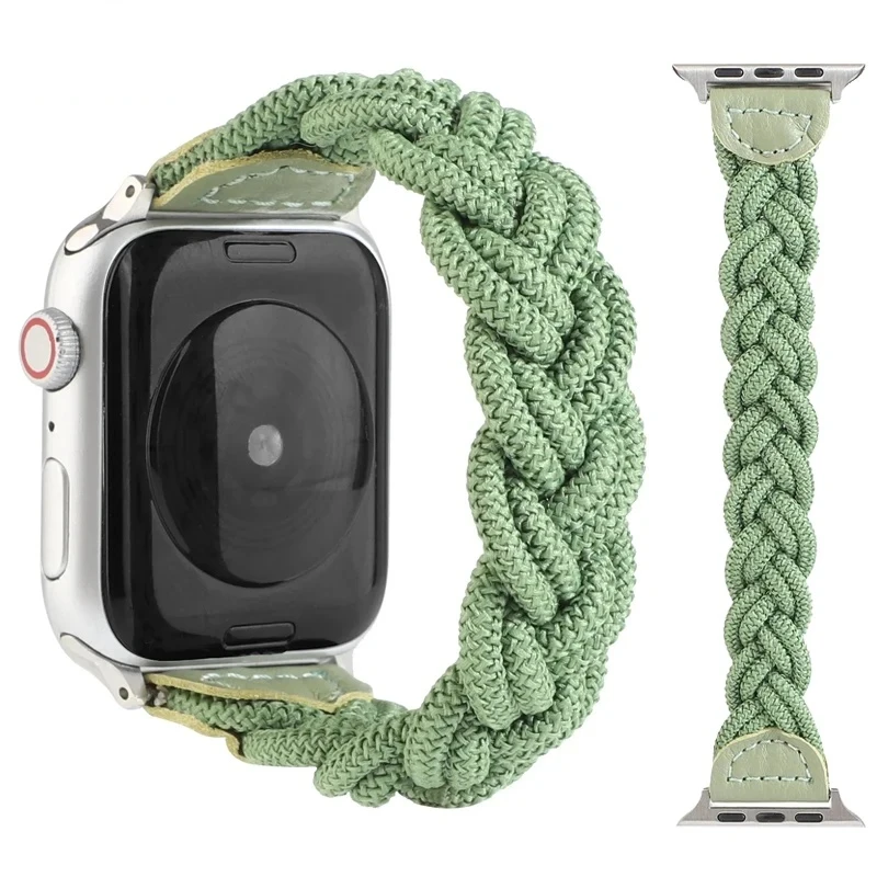 

Braided Strap For Apple Watch Band 44mm 40/41mm 45/49mm Elastic Solo Loop Woven Bracelet for iWatch Ultra 2 Series 9 8 SE 7 6 5