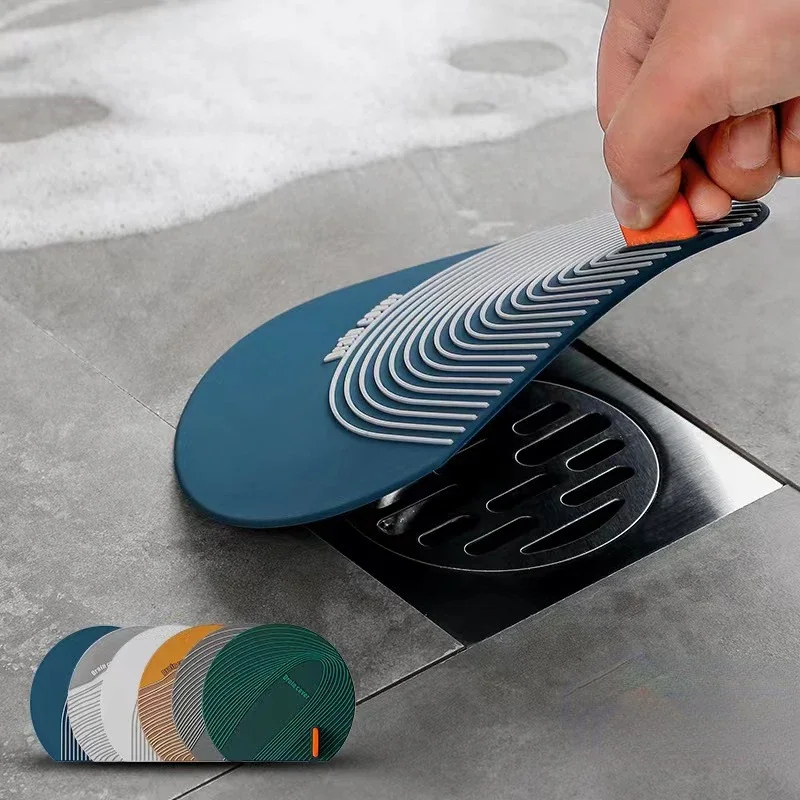 Silicone Convenient Floor Drain Cover, Insect Proof, Odor Proof, Dirt Proof, Easy To Clean, Household Toilet Isolation Cover