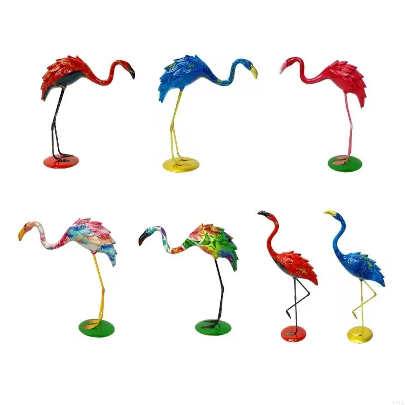Flamingo Statues Table Decors Resin Flamingo Bird Sculptures Ornament Collectibles Figurines for Bedroom Home Decors 87HA