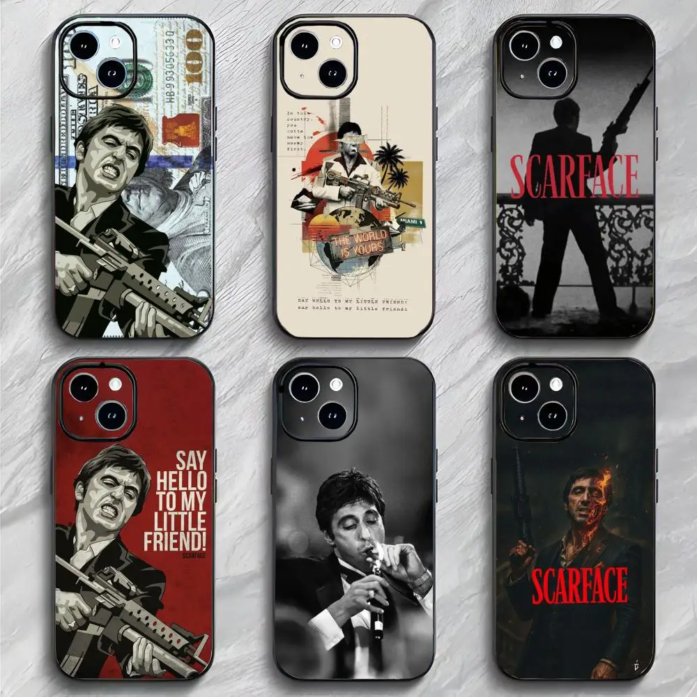 Capa de Celular Temática do Filme Violento S-Scarface, Leve e com Embalagem Macia, para iPhone 17 16 15 14 ProMax